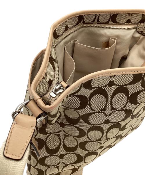 COACH（コーチ）COACH (コーチ) ショルダーバッグ ベージュ×ピンクの古着・服飾アイテム