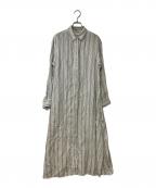 Plageプラージュ）の古着「シャツワンピース」｜ホワイト×ブラック