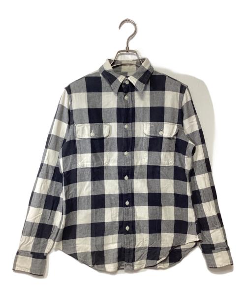 POLO RALPH LAUREN（ポロ・ラルフローレン）POLO RALPH LAUREN (ポロ・ラルフローレン) 長袖シャツ グレー×ホワイト サイズ:SIZE Mの古着・服飾アイテム