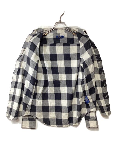 POLO RALPH LAUREN（ポロ・ラルフローレン）POLO RALPH LAUREN (ポロ・ラルフローレン) 長袖シャツ グレー×ホワイト サイズ:SIZE Mの古着・服飾アイテム