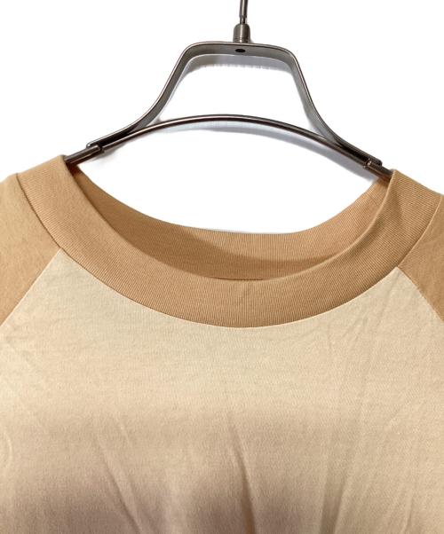 LEVI'S MADE&CRAFTED（リーバイスメイドクラフテッド）LEVI'S MADE&CRAFTED (リーバイスメイドクラフテッド) 半袖Tシャツ ライトブラウン×ベージュ サイズ:SIZE Lの古着・服飾アイテム
