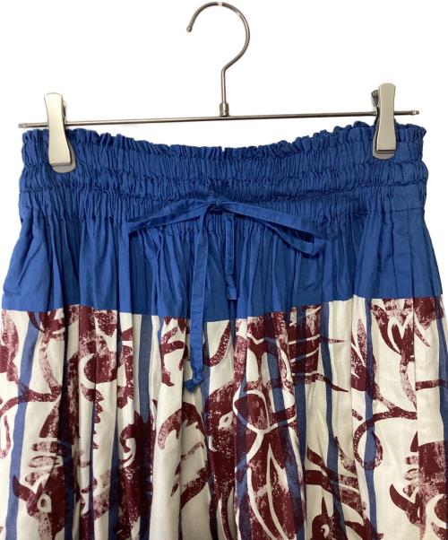 Vivienne Westwood ANGLOMANIA（ヴィヴィアンウエストウッドアングロマニア）Vivienne Westwood ANGLOMANIA (ヴィヴィアンウエストウッドアングロマニア) フレアスカート アイボリー×ブルー サイズ:38の古着・服飾アイテム