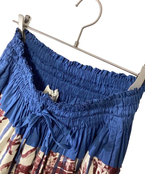 Vivienne Westwood ANGLOMANIA（ヴィヴィアンウエストウッドアングロマニア）Vivienne Westwood ANGLOMANIA (ヴィヴィアンウエストウッドアングロマニア) フレアスカート アイボリー×ブルー サイズ:38の古着・服飾アイテム