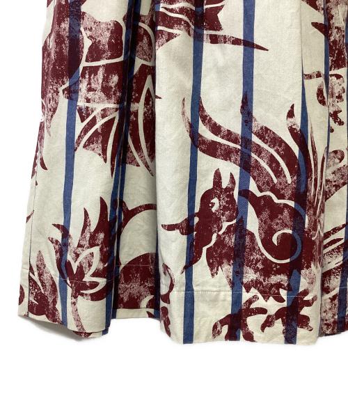 Vivienne Westwood ANGLOMANIA（ヴィヴィアンウエストウッドアングロマニア）Vivienne Westwood ANGLOMANIA (ヴィヴィアンウエストウッドアングロマニア) フレアスカート アイボリー×ブルー サイズ:38の古着・服飾アイテム