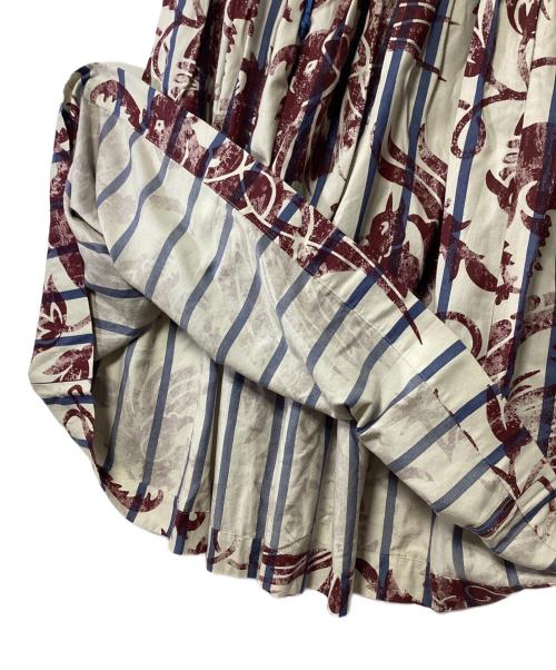 Vivienne Westwood ANGLOMANIA（ヴィヴィアンウエストウッドアングロマニア）Vivienne Westwood ANGLOMANIA (ヴィヴィアンウエストウッドアングロマニア) フレアスカート アイボリー×ブルー サイズ:38の古着・服飾アイテム