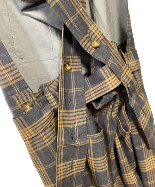 Vivienne Westwood（ヴィヴィアンウエストウッド）Vivienne Westwood (ヴィヴィアンウエストウッド) サロペット グレー×ベージュ サイズ:Mの古着・服飾アイテム