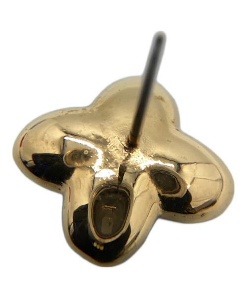 Wedgwood（ウェッジウッド）Wedgwood (ウェッジウッド) フラワーモチーフピアス　ジャスパー ブルー×ゴールドカラーの古着・服飾アイテム