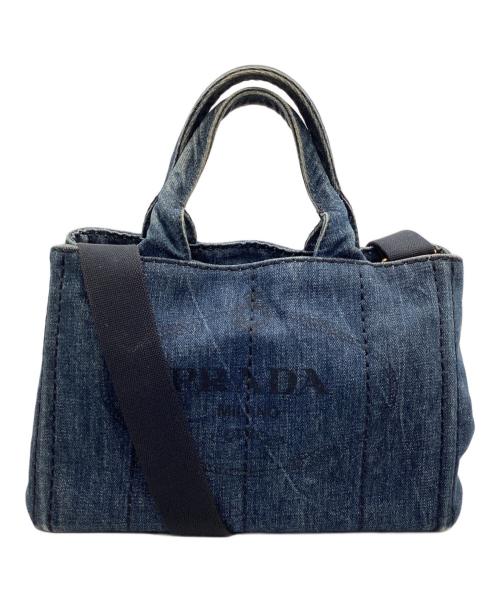 PRADA（プラダ）PRADA (プラダ) ショルダーバッグ　カナパ インディゴの古着・服飾アイテム
