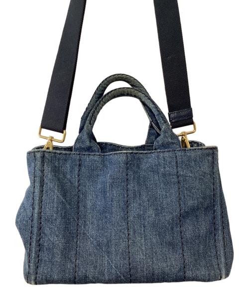 PRADA（プラダ）PRADA (プラダ) ショルダーバッグ　カナパ インディゴの古着・服飾アイテム