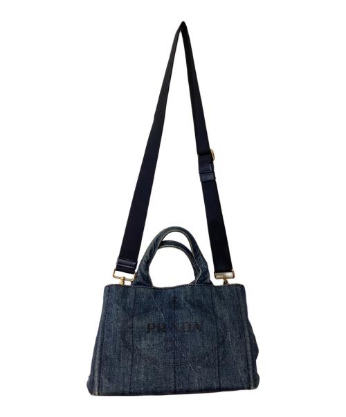 PRADA（プラダ）PRADA (プラダ) ショルダーバッグ　カナパ インディゴの古着・服飾アイテム