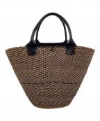 muunムーニュ）の古着「カゴバッグ」｜ベージュ×ブラック