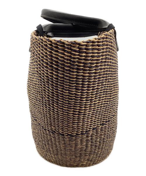 muun（ムーニュ）muun (ムーニュ) カゴバッグ ベージュ×ブラックの古着・服飾アイテム