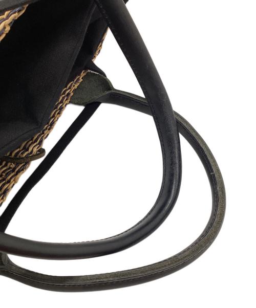 muun（ムーニュ）muun (ムーニュ) カゴバッグ ベージュ×ブラックの古着・服飾アイテム