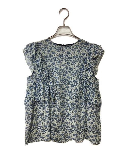 DRAWER（ドゥロワー）DRAWER (ドゥロワー) ノースリーブブラウス ブルー サイズ:36の古着・服飾アイテム