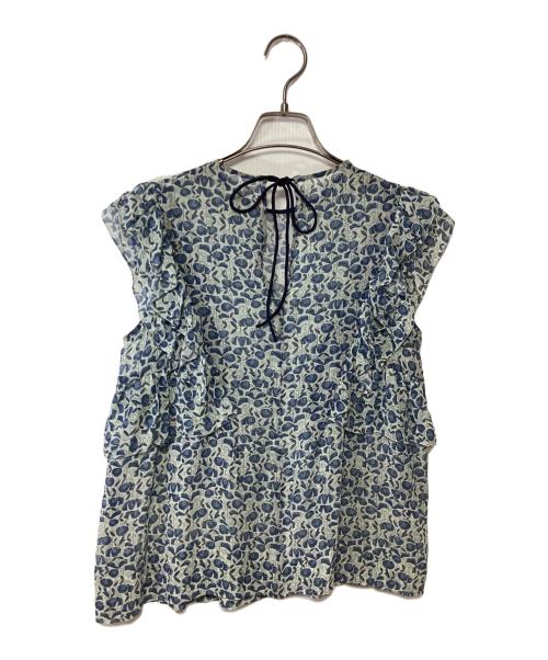 DRAWER（ドゥロワー）DRAWER (ドゥロワー) ノースリーブブラウス ブルー サイズ:36の古着・服飾アイテム