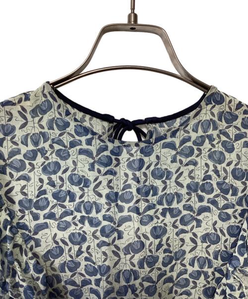 DRAWER（ドゥロワー）DRAWER (ドゥロワー) ノースリーブブラウス ブルー サイズ:36の古着・服飾アイテム