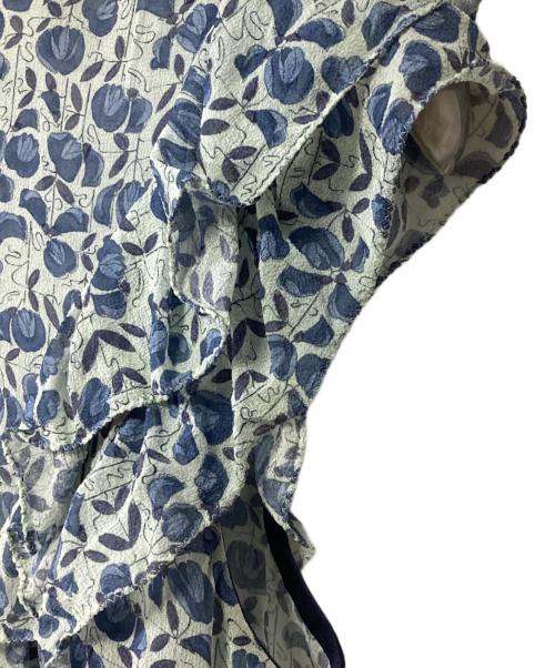 DRAWER（ドゥロワー）DRAWER (ドゥロワー) ノースリーブブラウス ブルー サイズ:36の古着・服飾アイテム