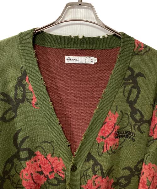 HI-GATE（ハイゲート）HI-GATE (ハイゲート) 厚手カーディガン グリーン サイズ:2の古着・服飾アイテム