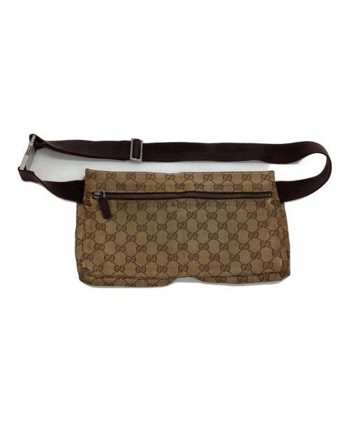 GUCCI（グッチ）GUCCI (グッチ) ウエストバッグ ベージュ×ブラウンの古着・服飾アイテム