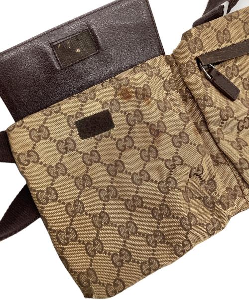 GUCCI（グッチ）GUCCI (グッチ) ウエストバッグ ベージュ×ブラウンの古着・服飾アイテム