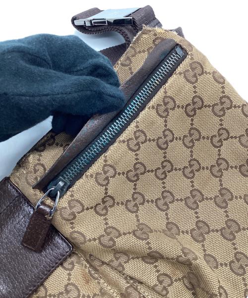 GUCCI（グッチ）GUCCI (グッチ) ウエストバッグ ベージュ×ブラウンの古着・服飾アイテム
