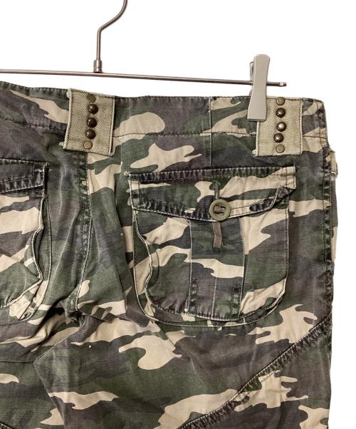 TELL PREMIUM SURPLUS（テル プレミアム サープラス）TELL PREMIUM SURPLUS (テル プレミアム サープラス) フレアカーゴパンツ カーキ サイズ:Lの古着・服飾アイテム