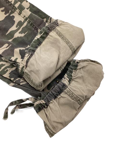 TELL PREMIUM SURPLUS（テル プレミアム サープラス）TELL PREMIUM SURPLUS (テル プレミアム サープラス) フレアカーゴパンツ カーキ サイズ:Lの古着・服飾アイテム