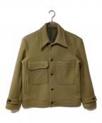 costumeinコストゥメイン）の古着「メルトンジャケット」｜カーキ