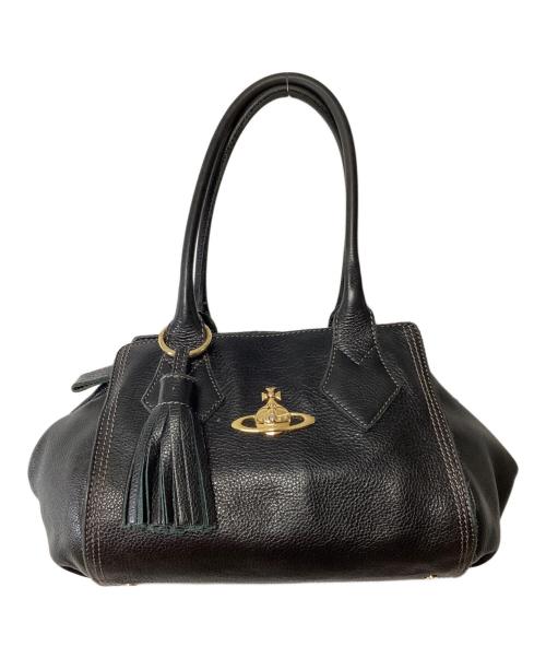 Vivienne Westwood（ヴィヴィアンウエストウッド）Vivienne Westwood (ヴィヴィアンウエストウッド) タッセルハンドバッグ ブラックの古着・服飾アイテム