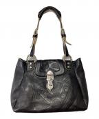 Vivienne Westwoodヴィヴィアンウエストウッド）の古着「セミショルダーバッグ　オーヴ型押ターンロック」｜ブラック