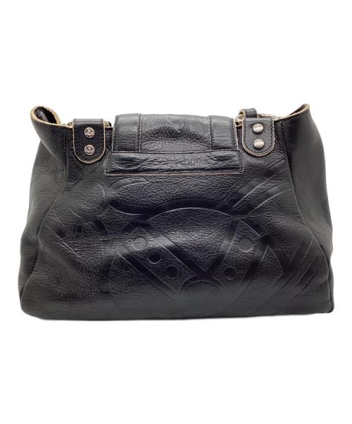 Vivienne Westwood（ヴィヴィアンウエストウッド）Vivienne Westwood (ヴィヴィアンウエストウッド) セミショルダーバッグ　オーヴ型押ターンロック ブラックの古着・服飾アイテム