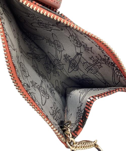 Vivienne Westwood（ヴィヴィアンウエストウッド）Vivienne Westwood (ヴィヴィアンウエストウッド) カードケース オレンジ×ブラックの古着・服飾アイテム