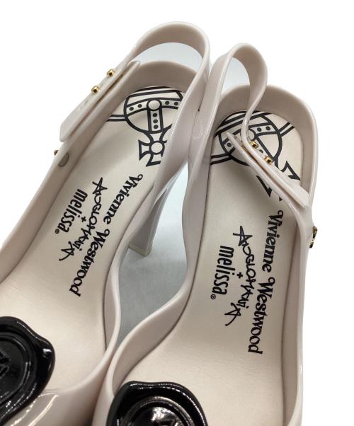 Vivienne Westwood（ヴィヴィアンウエストウッド）Vivienne Westwood (ヴィヴィアンウエストウッド) ラバーパンプス　	melissa アイボリー×ブラック サイズ:23 1/2の古着・服飾アイテム