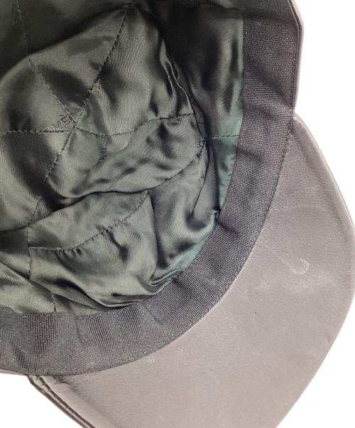 MOTSCH HERMES（モッチ エルメス）MOTSCH HERMES (モッチ エルメス) レザーキャップ ブラック サイズ:57の古着・服飾アイテム