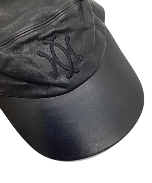 MOTSCH HERMES（モッチ エルメス）MOTSCH HERMES (モッチ エルメス) レザーキャップ ブラック サイズ:57の古着・服飾アイテム