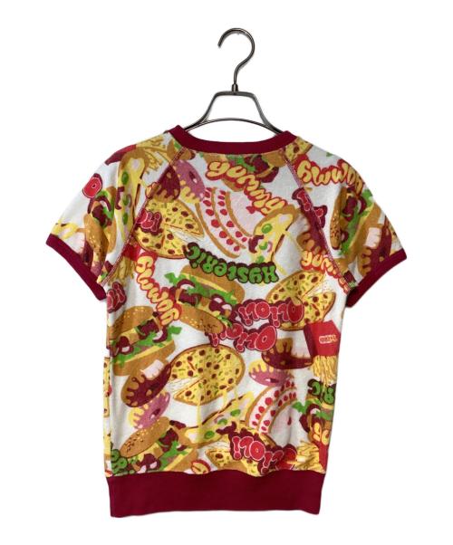 Hysteric Glamour（ヒステリックグラマー）Hysteric Glamour (ヒステリックグラマー) 半袖リンガーTシャツ ホワイト×ピンク サイズ:FREEの古着・服飾アイテム