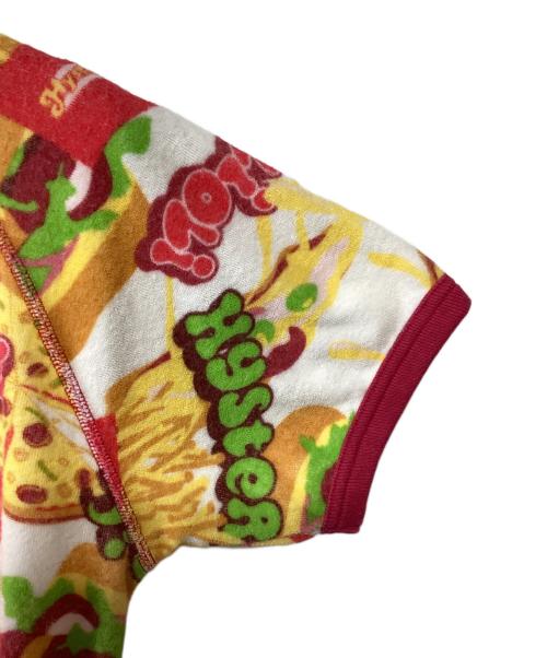 Hysteric Glamour（ヒステリックグラマー）Hysteric Glamour (ヒステリックグラマー) 半袖リンガーTシャツ ホワイト×ピンク サイズ:FREEの古着・服飾アイテム