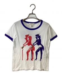 MARC JACOBS（マークジェイコブズ）の古着「リンガーTシャツ」｜ホワイト×パープル