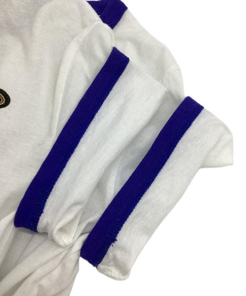 MARC JACOBS（マークジェイコブズ）MARC JACOBS (マークジェイコブス) リンガーTシャツ ホワイト×パープル サイズ:XSの古着・服飾アイテム