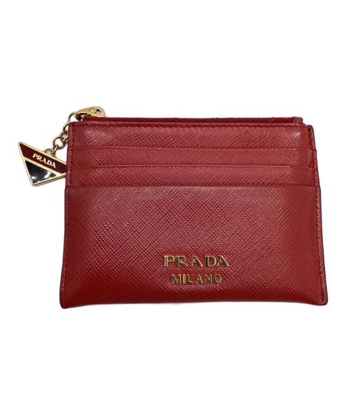 PRADA（プラダ）PRADA (プラダ) フラグメントカードケース レッドの古着・服飾アイテム