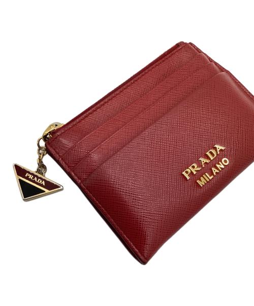 PRADA（プラダ）PRADA (プラダ) フラグメントカードケース レッドの古着・服飾アイテム