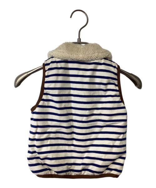 DOUBLE.B（ダブルビ）DOUBLE.B (ダブルビ) リバーシブルベスト アイボリー×ネイビー サイズ:90 未使用品の古着・服飾アイテム