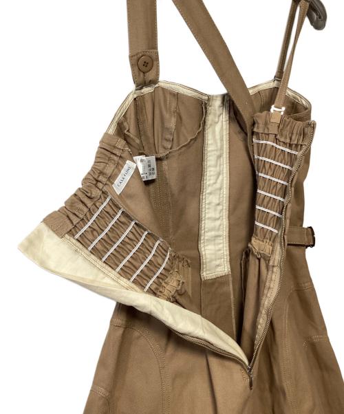 CASA FLINE（カーサフライン）CASA FLINE (カーサフライン) フロントホックプリーツワンピース ブラウン サイズ:Fの古着・服飾アイテム