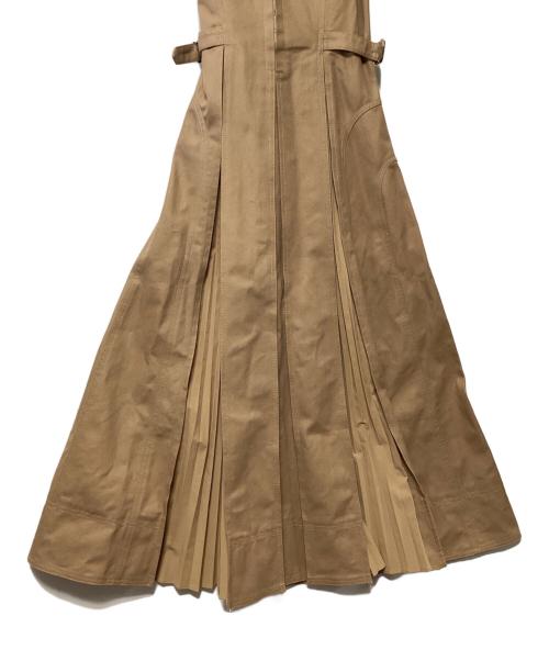 CASA FLINE（カーサフライン）CASA FLINE (カーサフライン) フロントホックプリーツワンピース ブラウン サイズ:Fの古着・服飾アイテム