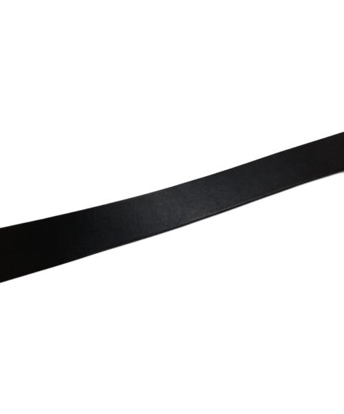 GUCCI（グッチ）GUCCI (グッチ) ウッドスクエアバックルベルト ブラック×ブラウンの古着・服飾アイテム