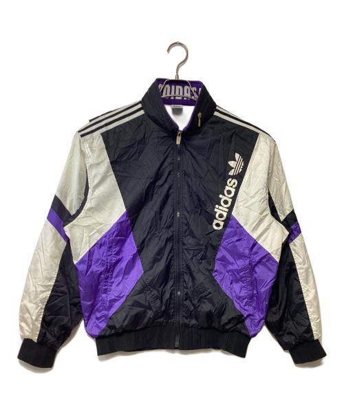 adidas Originals（アディダスオリジナル）adidas Originals (アディダスオリジナル) 【古着】トラックジャケット ブラック×ホワイト×パープル サイズ:XOの古着・服飾アイテム