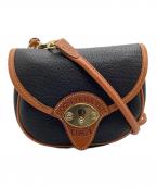 DOONEY&BOURKEドゥーニーアンドバーク）の古着「レザーショルダーバッグ」｜ブラック×ブラウン