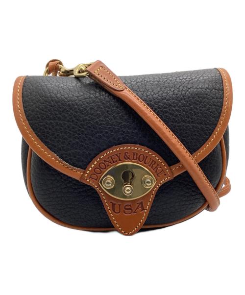 DOONEY&BOURKE（ドゥーニーアンドバーク）DOONEY&BOURKE (ドゥーニーアンドバーク) レザーショルダーバッグ ブラック×ブラウンの古着・服飾アイテム
