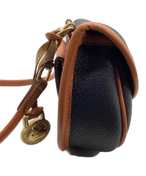 DOONEY&BOURKE（ドゥーニーアンドバーク）DOONEY&BOURKE (ドゥーニーアンドバーク) レザーショルダーバッグ ブラック×ブラウンの古着・服飾アイテム