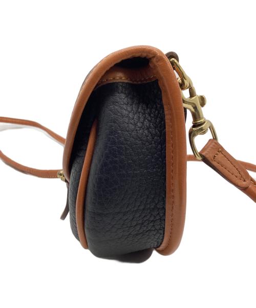 DOONEY&BOURKE（ドゥーニーアンドバーク）DOONEY&BOURKE (ドゥーニーアンドバーク) レザーショルダーバッグ ブラック×ブラウンの古着・服飾アイテム